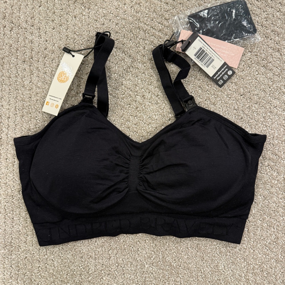 NWT Kindred Bravely Black Sublime Hands-Free Pumping & Nursing Bra